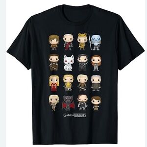 GAME OF THRONES Black graphic tee size L FUNKO POP AMAZON